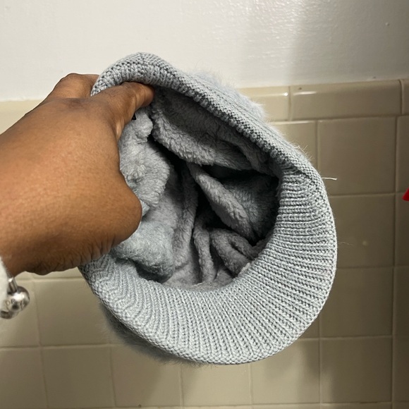 UGG Women's  gray  Knit Fur Hat - Picture 2 of 3